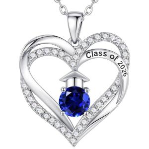 Turandoss Graduation Birthstone Necklaces for Women Her – 14K Gold Plated Birthstone Jewelry Class of 2026 Graduation Gifts High School College Senior Gifts for Daughter Friend Sister(12-Dec-Tanzanite)