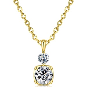 Turandoss Birthstone Necklaces for Women – Dainty 14K Gold Plated Created 1-12 Month Birthstone Pendant Necklace Gemstone Birthday Jewelry Gifts for Wife Her(04-Apr-Lab White Sapphire)