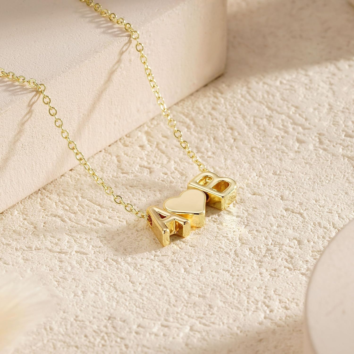image:imageTurandoss Initial Heart Necklace for Teen Girls Gifts Trendy StuffBM