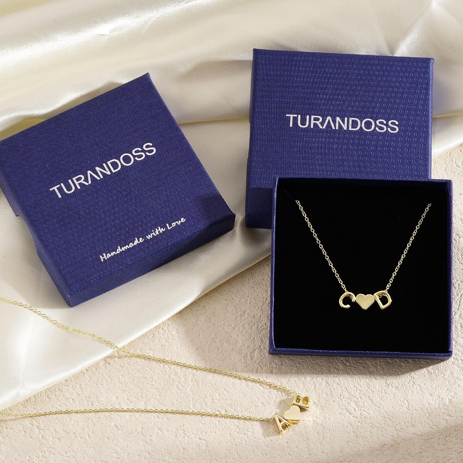 image:imageTurandoss Initial Heart Necklace for Teen Girls Gifts Trendy StuffDH