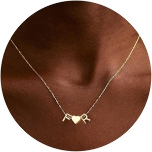 Turandoss Initial Heart Necklace for Teen Girls Gifts Trendy Stuff(F+R)