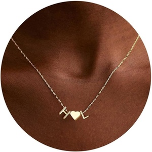 Turandoss Initial Heart Necklace for Teen Girls Gifts Trendy Stuff(H+L)
