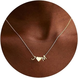 Turandoss Initial Heart Necklace for Teen Girls Gifts Trendy Stuff(J+M)