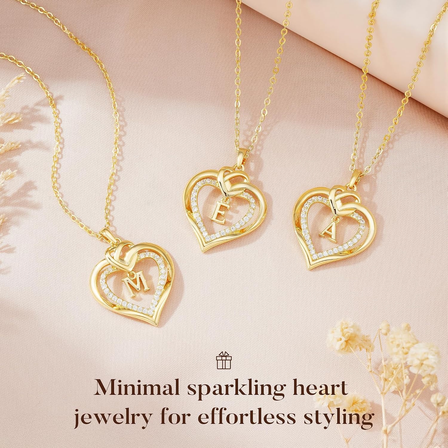 image:imageTurandoss Initial Heart Necklace for Teen Girls Gifts Trendy StuffN
