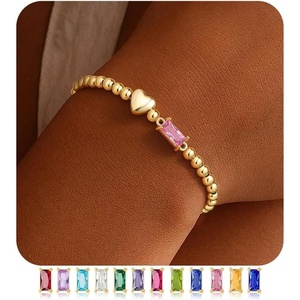 Turandoss Birthstone Bracelets for Women, Birthday Jewelry Gifts for Girls(October)