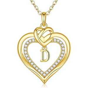 Turandoss Initial Heart Necklace for Teen Girls Gifts Trendy Stuff(D)