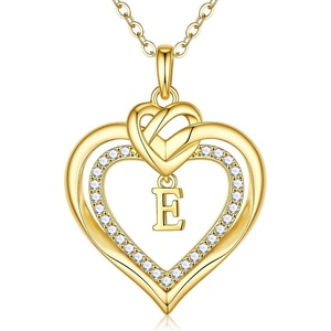 Turandoss Initial Heart Necklace for Teen Girls Gifts Trendy Stuff(E)