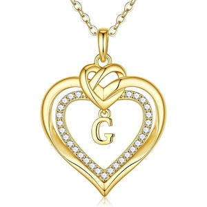 Turandoss Initial Heart Necklace for Teen Girls Gifts Trendy Stuff(G)