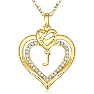 Turandoss Initial Heart Necklace for Teen Girls Gifts Trendy Stuff(J)